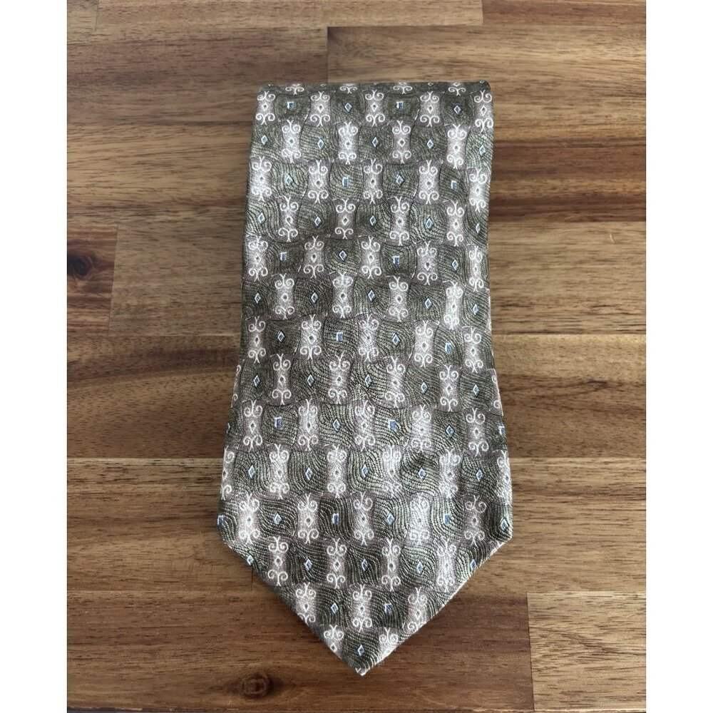 Oscar De La Renta Men's 100% Silk Tie USA MADE Old Money Designer Preppy Classic